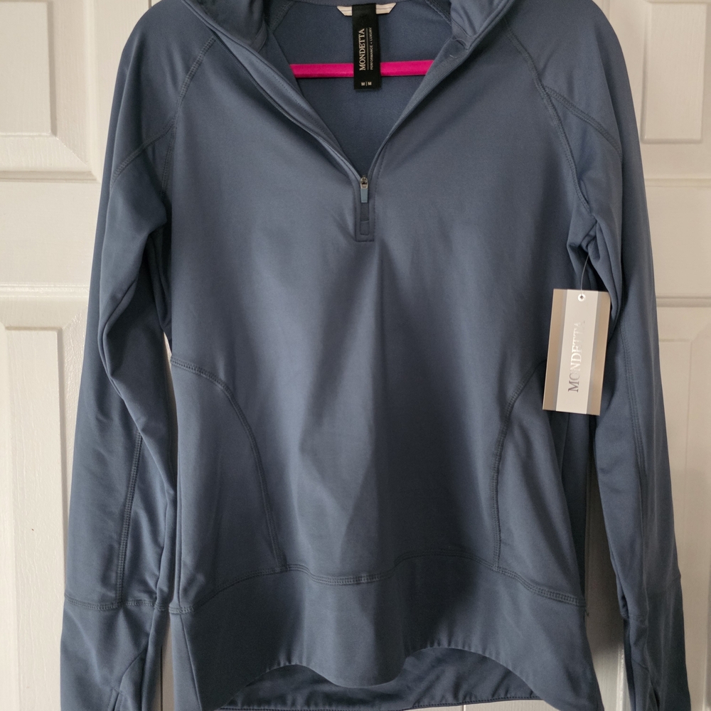 Blue Quarter-Zip Pullover